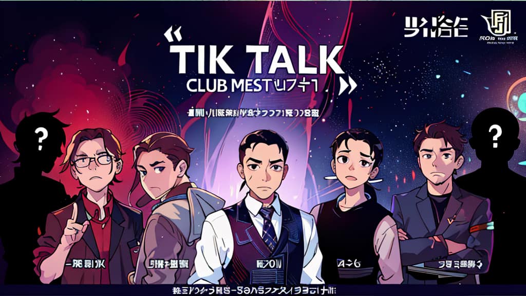 ภาพโปรโมทงาน TikTalk Club #1 แบบมังงะ